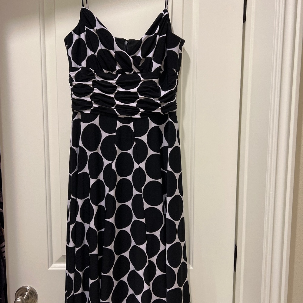 Polka dot flowy dress